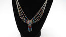 Fabulous "Liquid Silver" Zuni Signed TK Inlaid Sterling Silver Necklace - Just Stuff I Sell