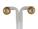 14K Yellow Gold Round Ball & Swirl Accented Etched Polished Gold Stud Earrings - Just Stuff I Sell