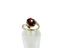 14K Yellow Gold 1 Carat Oval Cut Garnet Solitaire Ring Size 4.5 & 2.4 Grams - Just Stuff I Sell