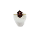 1 Carat Oval Cut Garnet Solitaire Ring 14K Yellow Gold Setting Size 4.5 Lovely - Just Stuff I Sell