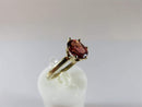 1 Carat Oval Cut Garnet Solitaire Ring 14K Yellow Gold Setting Size 4.5 Lovely - Just Stuff I Sell