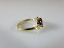 14K Yellow Gold 1 Carat Oval Cut Garnet Solitaire Ring Size 4.5 & 2.4 Grams - Just Stuff I Sell