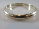 925 Sterling 8.4mm Deep Bangle Bracelet 8" Circ. 2 5/8" Acr Signed TR-169/8 - Just Stuff I Sell