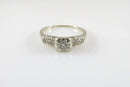 14 Karat White Gold & 5 Diamond Illusion Promise/Engagement Ring Size 7.5 - Just Stuff I Sell