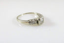 14 Karat White Gold & 5 Diamond Illusion Promise/Engagement Ring Size 7.5 - Just Stuff I Sell