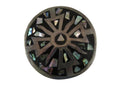 Signs of the Cross Inlaid Abalone & Enamel Sterling Silver Brooch Taxco TS-79 - Just Stuff I Sell