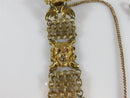 Gold Washed Lions Head Pocket Watch Chain & Watch Fob - Just Stuff I Sell