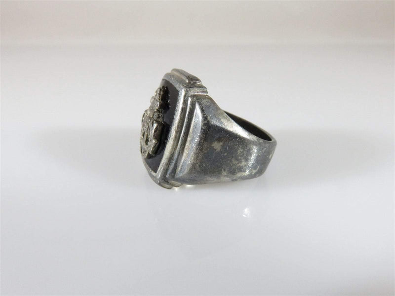 Vintage Sterling Silver USN United State Navy Ring Size 6.25 - Just Stuff I Sell