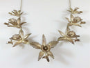 Lovely Antique Artisan 925 Silver Filigree 3D Calla Lily Flower Necklace 17 3/4" - Just Stuff I Sell