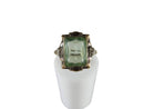 10K Yellow Gold 3.75 Carat Light Green Stone & 1 Pt. Diamond Ring Setting Size 6 — Art Deco • 10K, Gold • Diamond, Emerald —