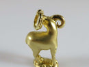 18K Yellow Gold 3D Aries Ram Charm/Pendant Brushed Gold Solid 7.1 Gram 18K Gold - Just Stuff I Sell