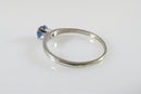 Alternative Wedding Ring 10K White Gold Sky Blue Round Cut Topaz Solitaire Ring - Just Stuff I Sell
