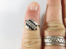10K White Gold Sapphire & Diamond 2.4 Gram Cluster Ring Size 4.5 Hallmark CTR - Just Stuff I Sell