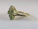 14K Solid Gold Diamond & Emerald Ring Size 7.75 For Repair/Restoration - Just Stuff I Sell