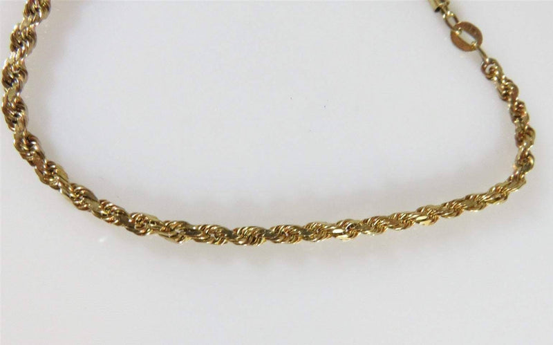 7" Rope Chain Style 10K Gold Bracelet 2.13mm Barrel Clasp 3.1 Grams - Just Stuff I Sell