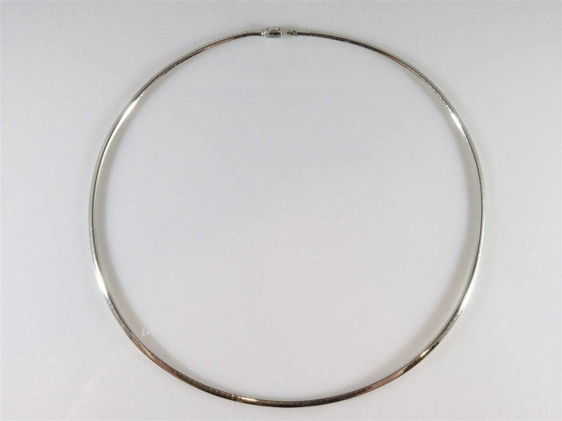 Nice Solid 14K White Gold 3mm Wide 18" Omega Necklace 20.8 Grams - Just Stuff I Sell