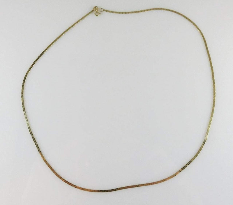 Mexico MC-47 14K Yellow Gold Serpentine Necklace 19 1/2" 1.5mm 4.2 Grams - Just Stuff I Sell