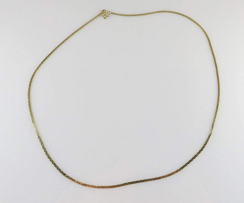 Mexico MC-47 14K Yellow Gold Serpentine Necklace 19 1/2" 1.5mm 4.2 Grams - Just Stuff I Sell