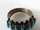 Zuni Sterling Silver Needlepoint Turquoise Ring Size 4.75 Signed G. ACQUE - Just Stuff I Sell