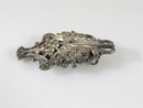 Art Nouveau Belle Epoque Sterling Silver Marcasite Floral Bouquet Scarf Clip - Just Stuff I Sell