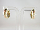 Classic 12K Yellow & Pink Leaves Black Hills Gold Coleman Co Hoop Earrings - Just Stuff I Sell