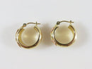 Classic 12K Yellow & Pink Leaves Black Hills Gold Coleman Co Hoop Earrings - Just Stuff I Sell