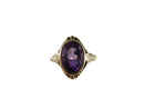 14K Purple Amethyst Ring Size 4.75 Art Nouveau Era Natural Stone Sz 4.75 — Art Nouveau • 14K, Gold • Amethyst, Garnet, Tourma