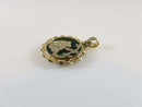 14K Yellow Gold Panda Pendant Green Nephrite Jade Accented Wire Wrapped Pendant - Just Stuff I Sell