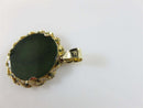 14K Yellow Gold Panda Pendant Green Nephrite Jade Accented Wire Wrapped Pendant - Just Stuff I Sell
