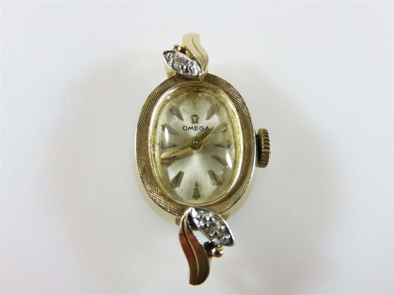Circa 1964 Women's 14K Yellow Gold Omega Diamond Accented Cocktail Watch Running - Just Stuff I Sell