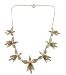 Lovely Antique Artisan 925 Silver Filigree 3D Calla Lily Flower Necklace 17 3/4" - Just Stuff I Sell