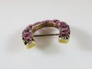 Stunning 14K Gold 3.8 TCW 11 Natural Pink Tourmaline Victorian Era Horseshoe Pin - Just Stuff I Sell