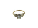 Vintage .22 TCW Diamond Engagement Ring Size 5.5 Solitaire with Accents - Just Stuff I Sell