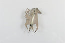 Navajo Artist Robert Vandever Wild Mustang Sterling Silver Brooch Pendant - Just Stuff I Sell