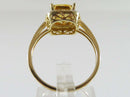 14K Yellow Gold Mexico Princess Cut Citrine Diamond Halo Ring Women's Size 9.75 - Just Stuff I Sell