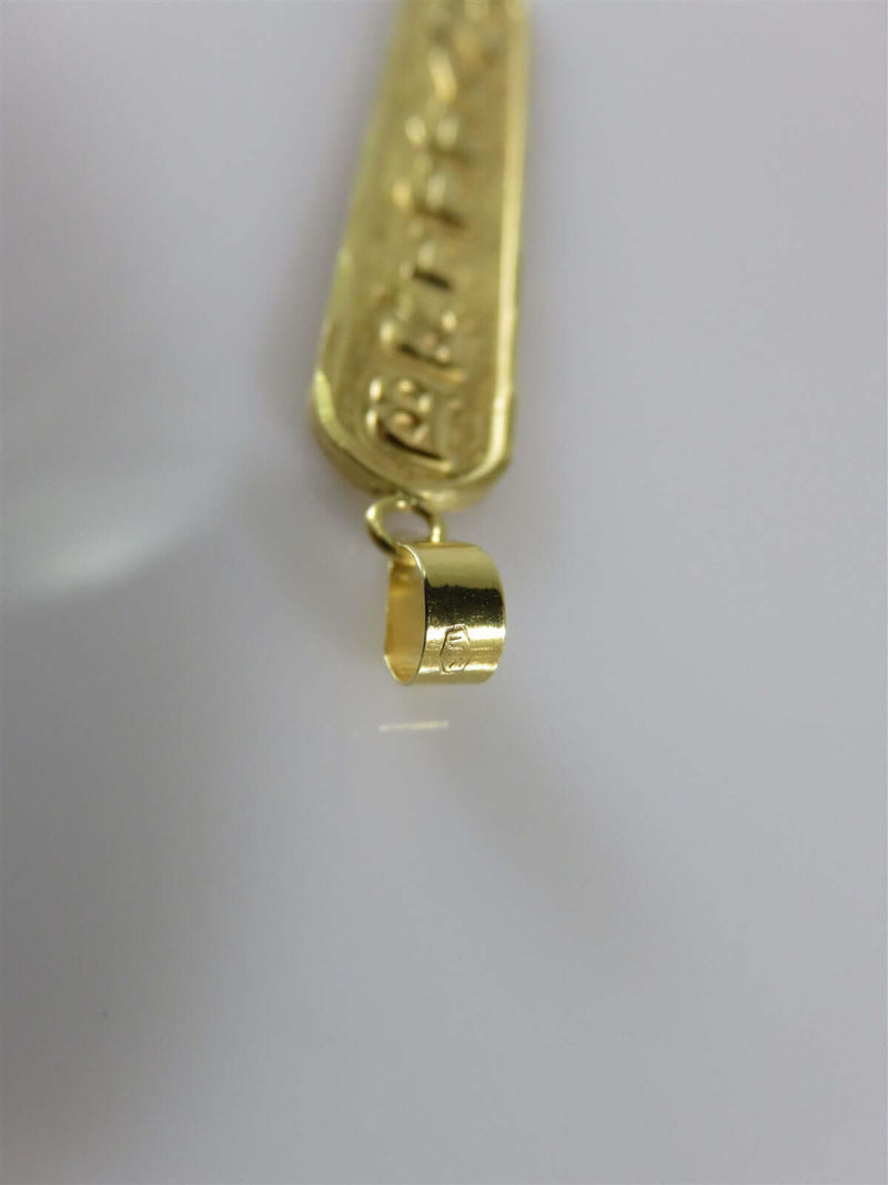 Egyptian Hieroglyph Cartouche Brittany 14K Solid Yellow Gold 2 1/4" 2.8 Grams - Just Stuff I Sell