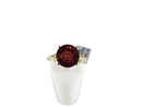 Glenn Lehrer 10K Gold Cognac Topaz Ring Size 9 Burgundy Red Topaz Ring - Just Stuff I Sell