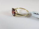 Glenn Lehrer 10K Gold Cognac Topaz Ring Size 9 Burgundy Red Topaz Ring - Just Stuff I Sell