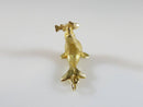Cute Seal with Fish Solid 14K Yellow Gold 3D Travel Charm/Pendant - Just Stuff I Sell