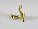 Cute Seal with Fish Solid 14K Yellow Gold 3D Travel Charm/Pendant - Just Stuff I Sell