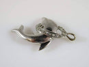 10K White Gold 15 Diamond Accented Dolphin Pendant, Gold Dolphin Pendant - Just Stuff I Sell