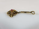 Antique Edwardian Art Nouveau 10K Gold Lavalier Pendant with Natural Pink Topaz - Just Stuff I Sell