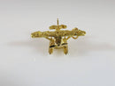 3D Nugget Plane Spinning Propeller 14K Yellow Gold Travel Charm/Pendant - Just Stuff I Sell