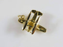 3D Nugget Plane Spinning Propeller 14K Yellow Gold Travel Charm/Pendant - Just Stuff I Sell