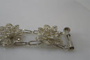 Beautiful Antique & Unique 7 1/2" Solid 980 Silver 3 D Flower Bracelet - Just Stuff I Sell