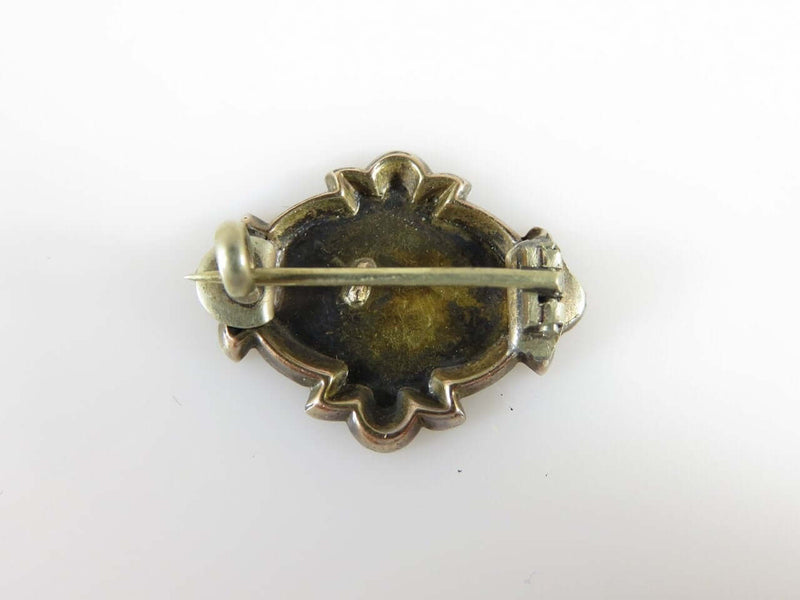 Antique Victorian Taille d’Epargne Enameled Petite Gold Filled Pin - Just Stuff I Sell