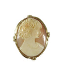 Lovely Vintage 14K Yellow Gold Carved Cameo Brooch & Pendant Signed LL 6.2 grams - Just Stuff I Sell
