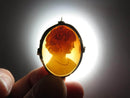 Lovely Vintage 14K Yellow Gold Carved Cameo Brooch & Pendant Signed LL 6.2 grams - Just Stuff I Sell