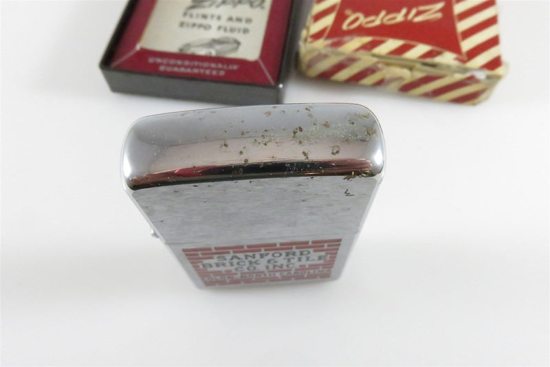 Rare Vintage 1958 Zippo Lighter Sanford Brick & Tile Co Inc Colon North Carolina - Just Stuff I Sell