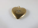 Victorian 10K Yellow Gold 4 gram Rough Cut Diamond Heart Pendant Charm - Just Stuff I Sell